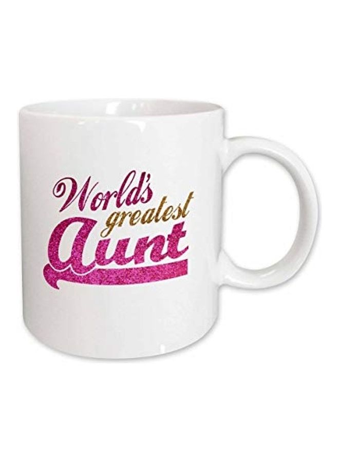 3Dروز مج بطبعة تحمل عبارة World's Greatest Aunt متعدد الألوان