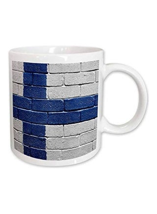 National Flag Finland Painted Ceramic Mug White/Grey/Blue - v1611586487/N43939237A_1