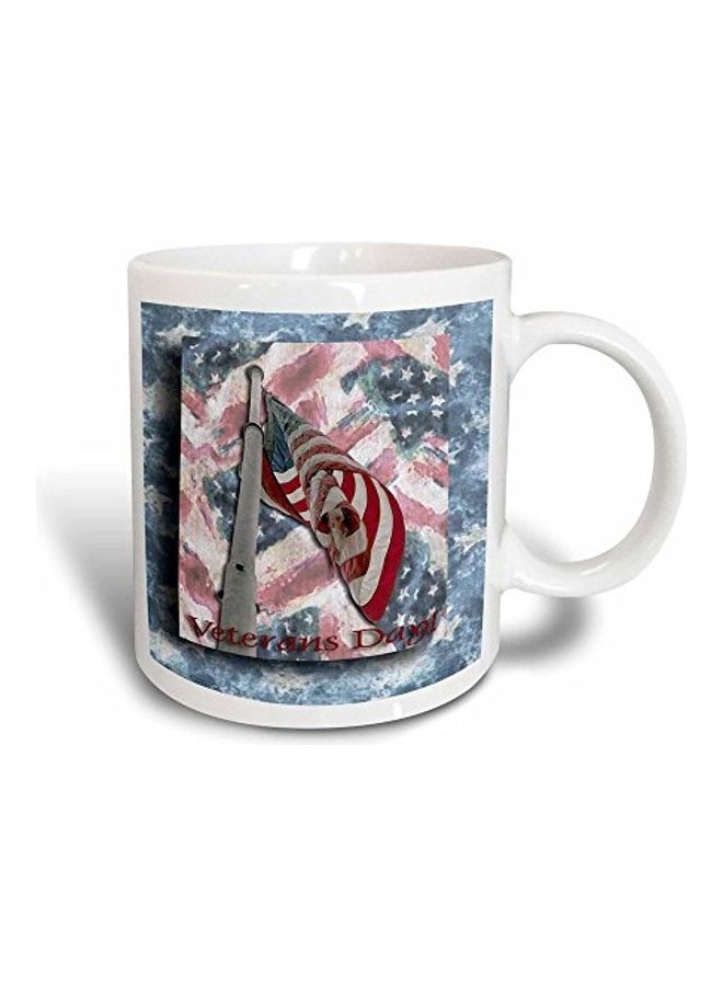 3Dروز مج مطبوع عليه علم يوم المحاربين القدامى متعدد الألوان - Image 1