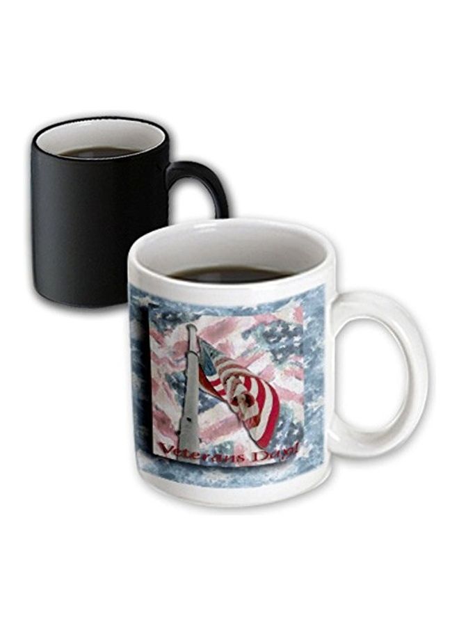 3Dروز مج مطبوع عليه علم يوم المحاربين القدامى متعدد الألوان - Image 3