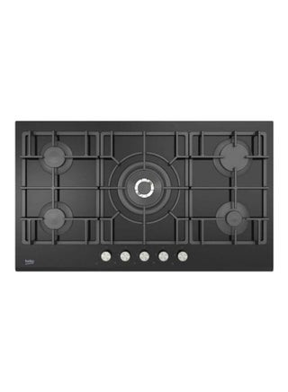 Built-in Gas Stove with Iron Holders 5 Burners 90 cm HISW95226SEL Black - v1611586816/N43939502A_1