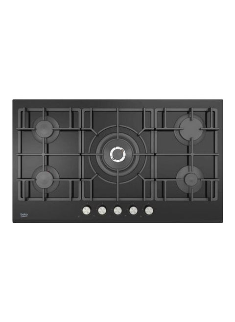 Built-in Gas Stove with Iron Holders 5 Burners 90 cm HISW95226SEL Black