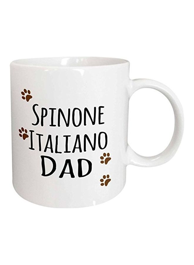 3Dروز مج قهوة بطبعة رسمة ثلاثية الأبعاد أبيض / أسود / بني