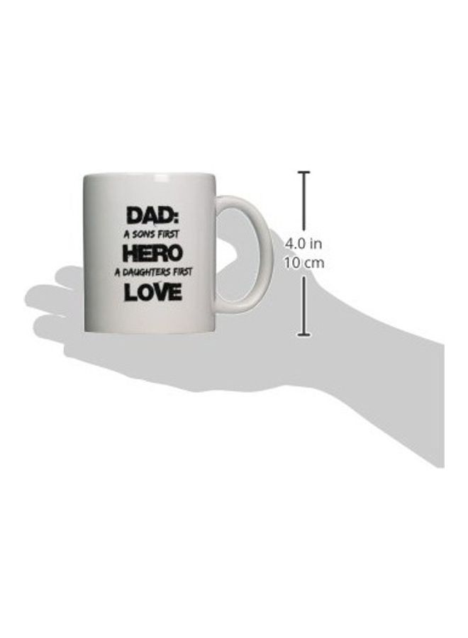 3Dروز مج من السيراميك أبيض/ أسود - Image 2