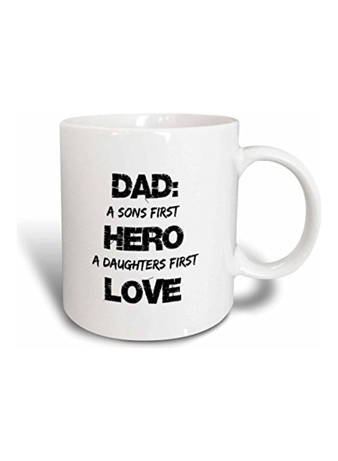 3Dروز مج من السيراميك أبيض/ أسود - Image 1