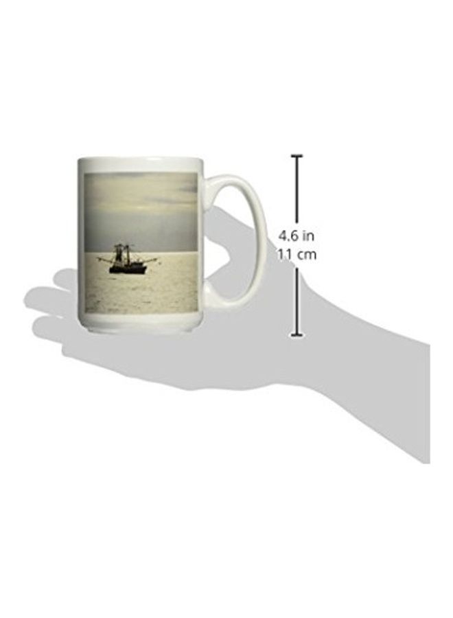 3Dروز مج بطبعة قارب جمبري الخليج متعدد الألوان - Image 2