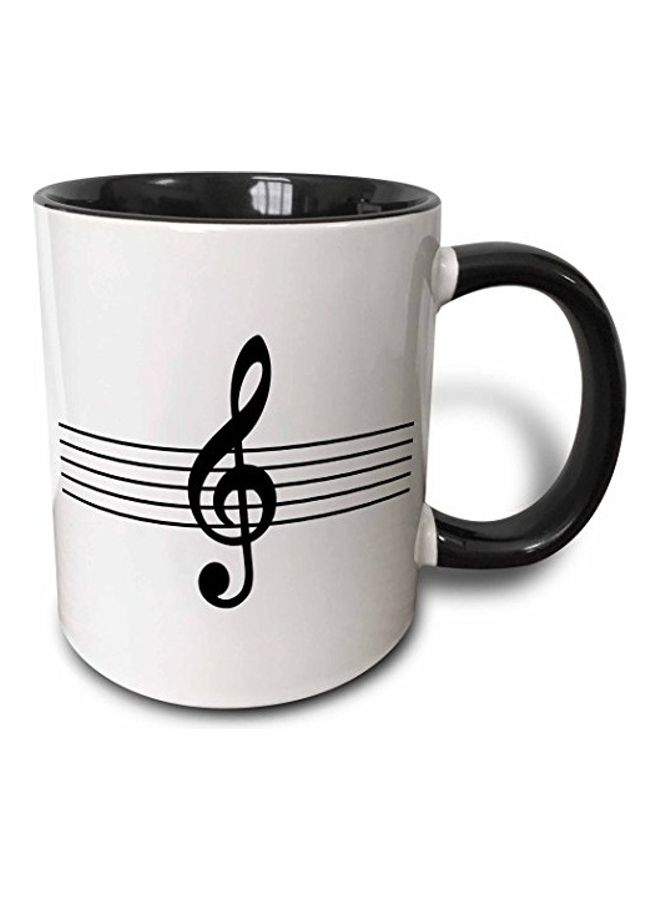 3DROSE 3D Painted Coffee Mug Black/White