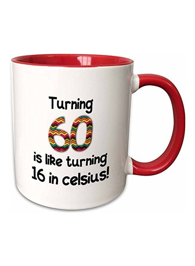 3Dروز مج من السيراميك لهدية عيد الميلاد الـ 60 متعدد الألوان