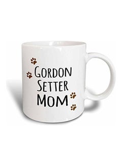 Gordon Setter Mom Printed Mug White/Black/Brown