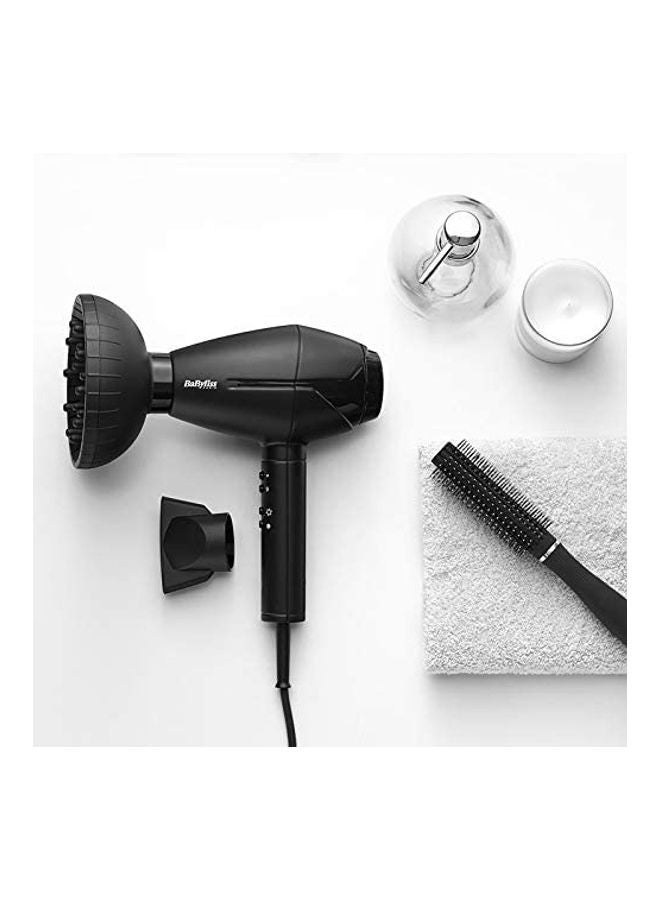 BaByliss Hairdryer1.8 m, AC, Italy, Monotone, 2300 W) Black 26.2 x 24.8 x 9.6cm - Image 2