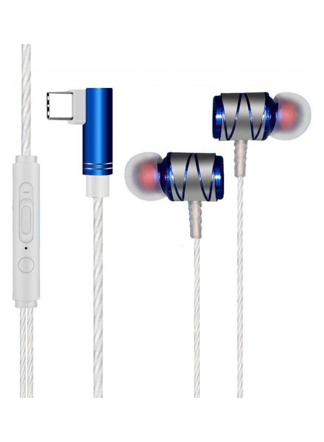 Type-C In-Ear Wired Headphones blue