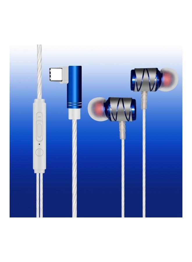 Type-C In-Ear Wired Headphones blue