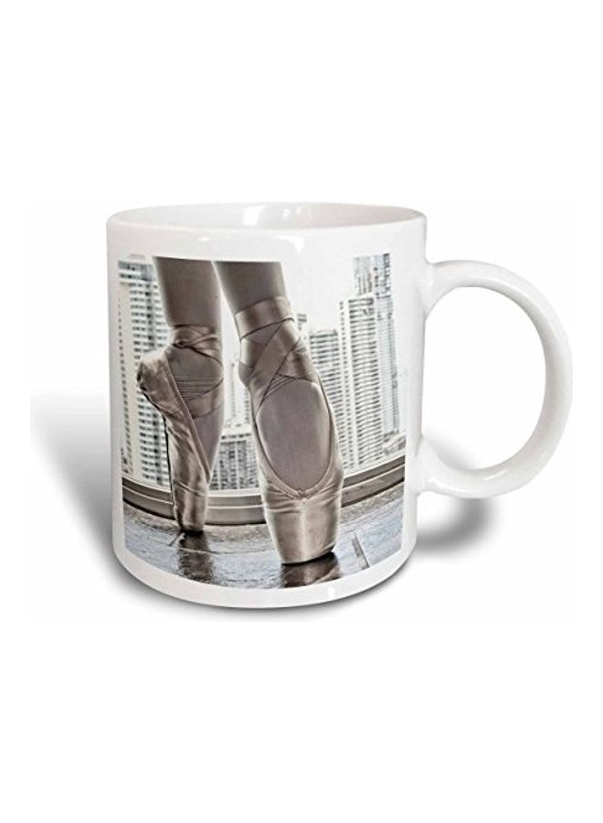 3DROSE Ballerina Shoes Printed Coffee Mug Multicolour