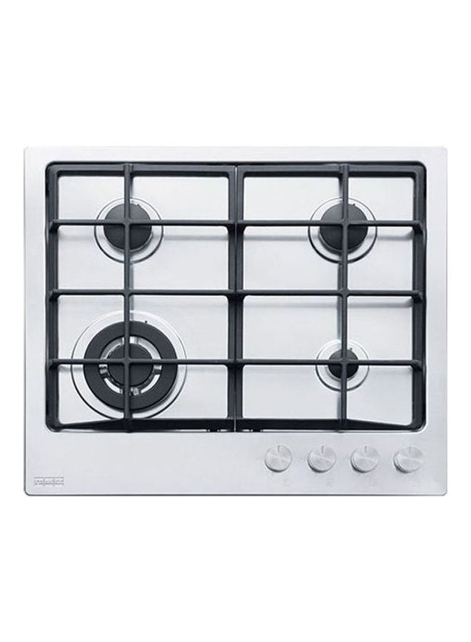 franke NEPTUNE BUILT-IN GAS HOB 4 BURNERS 60 CM CAST IRON STAINLESS FHNE6043GTCXSC Silver 