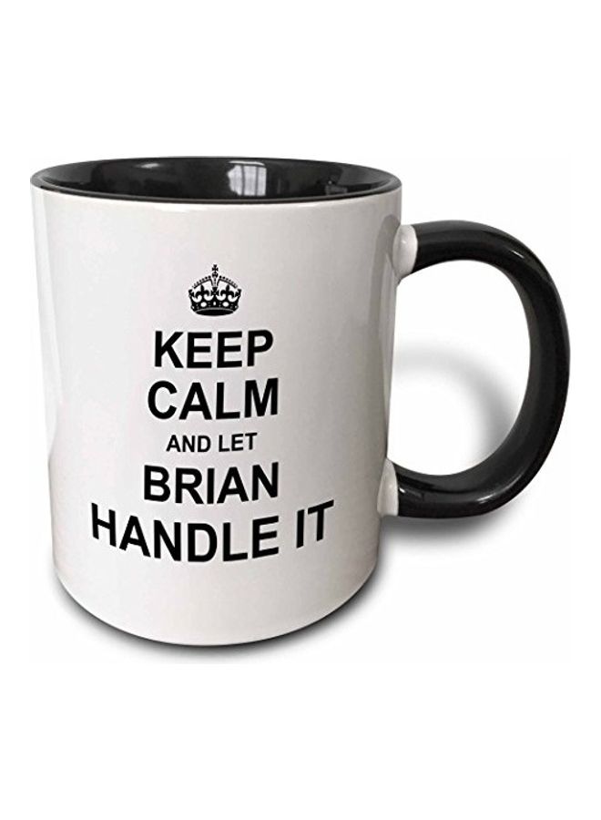 3DROSE Keep Calm and Let Brian Handle It Ceramic Mug Multicolour 