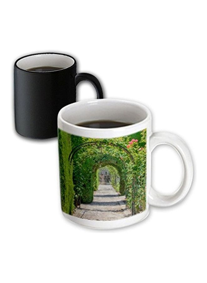 3Dروز مج من السيراميك بطبعة أبيض/ أخضر/ رمادي - Image 2