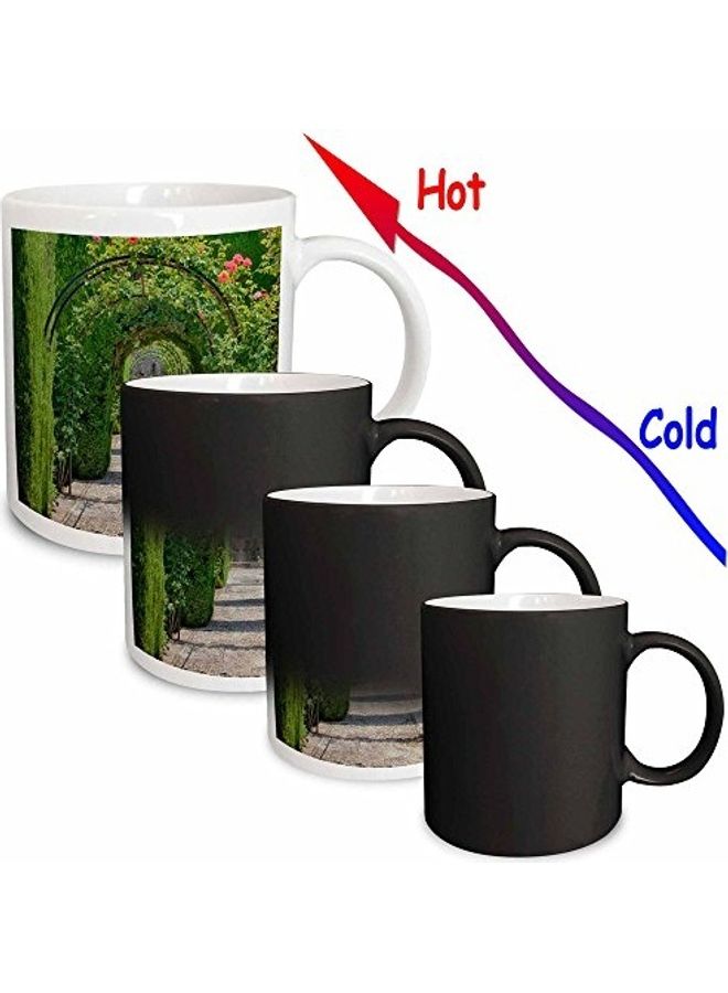 3Dروز مج من السيراميك بطبعة أبيض/ أخضر/ رمادي - Image 3