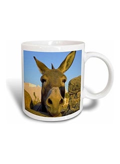 3DROSE Greece, Mykonos, Hora, Donkey and Stone Fence Ceramic Mug Multicolour  - Image 1