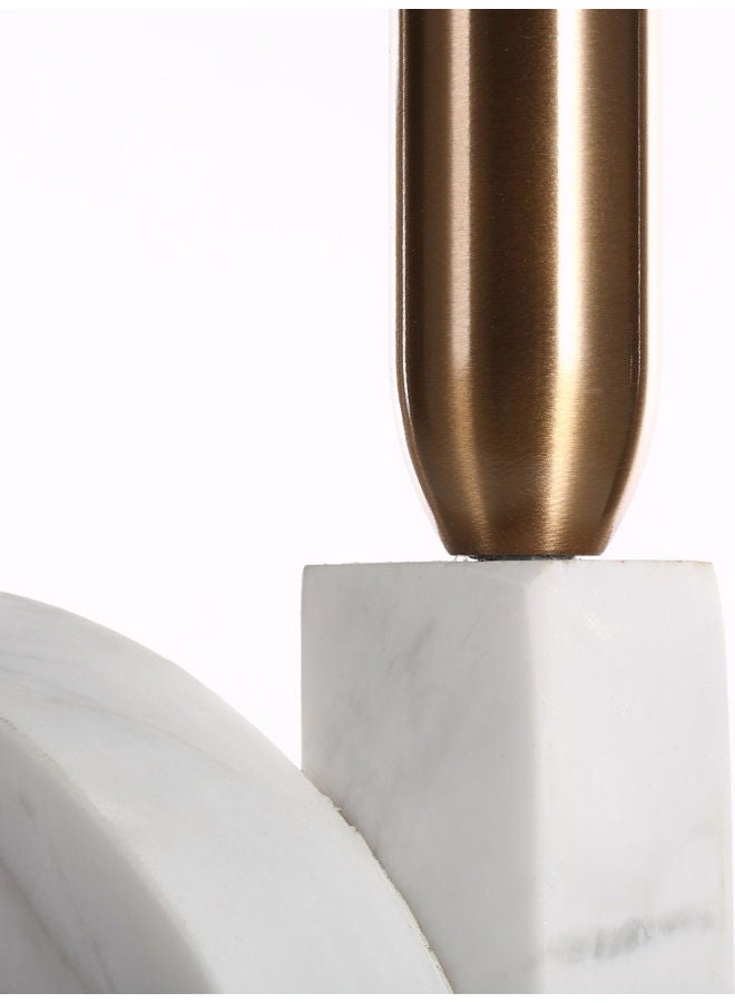 توراتس حامل شموع للزينة على شكل حرف U أبيض/رمادي/ذهبي - Image 4