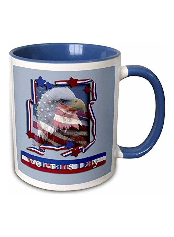 Patriotic Eagle-Two Tone Blue Mug Multicolour
