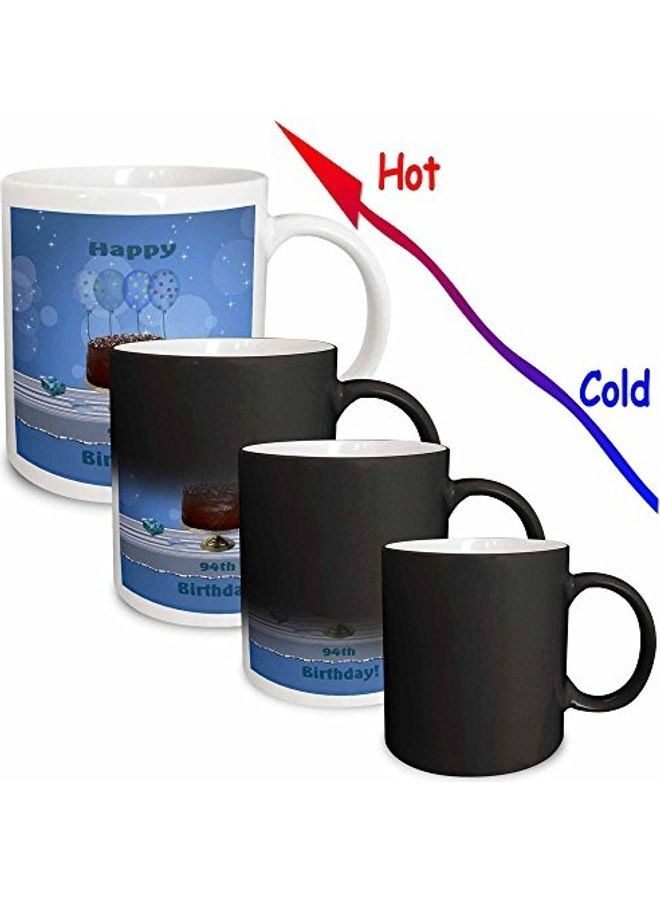 3DROSE 94th Birthday Party with Chocolate Cake and Blue Balloons Mug Multicolour - Image 2