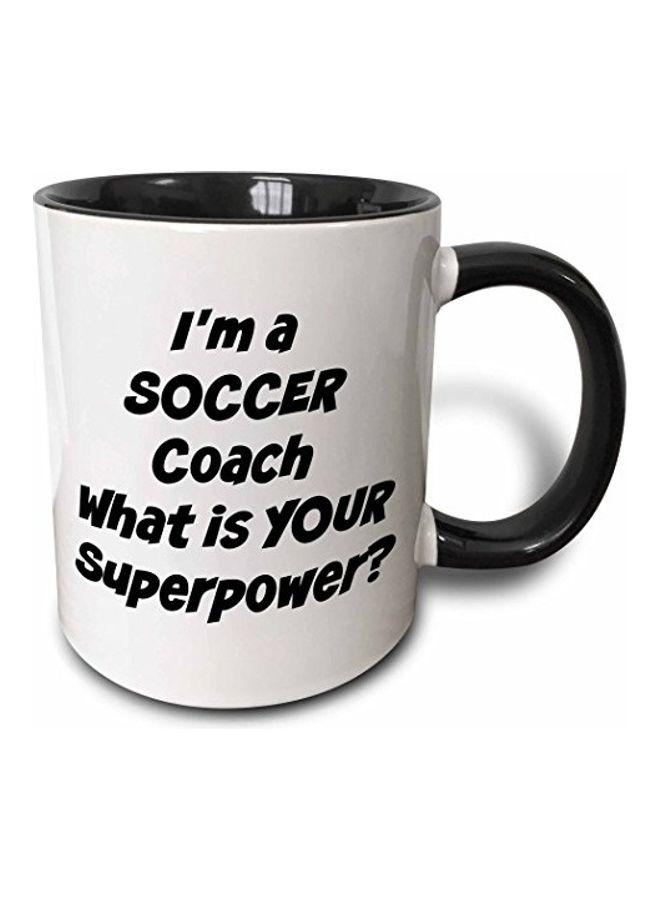 I'm A Soccer Coach Printed Mug Black/White