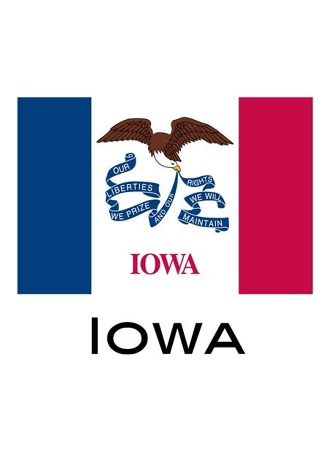 3Dروز مج من السيراميك بطبعة علم ولاية آيوا متعدد الألوان - Image 2