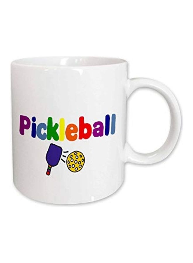 3DROSE Pickleball Printed Mug White/Blue/Red - Image 1