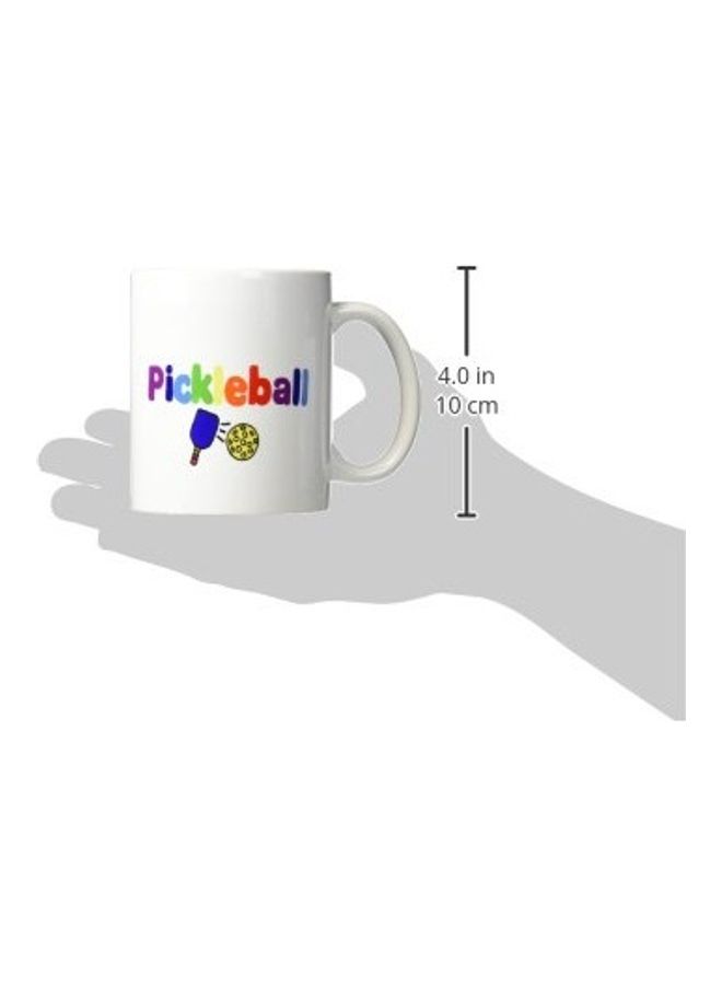 3DROSE Pickleball Printed Mug White/Blue/Red - Image 2