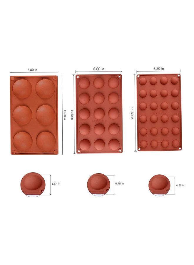 شو وو قالب حلوى مستطيل الشكل مناسب لصنع قنبلة موس الشوكولاتة الساخنة متعدد الألوان one sizeسم - Image 2