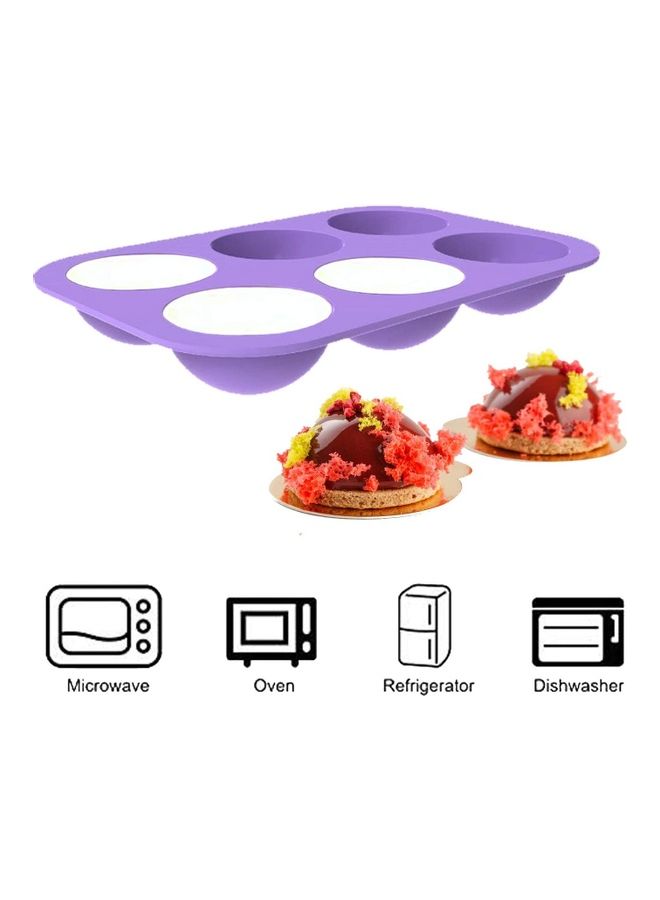 XiuWoo Silicone Baking Mold for Making Hot Chocolate Bomb, Dome Mousse, Cake, Jelly, Pudding Lavender one sizecm - Image 3