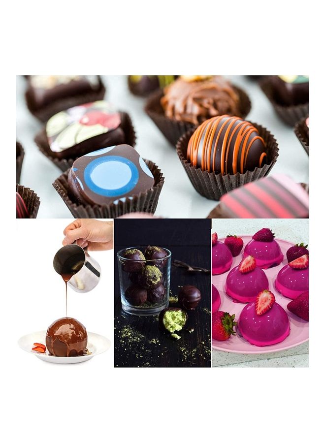 XiuWoo - Silicone Mold/ Bite Sized Chocolate Bombs Mold/ Round Dome Half Sphere Mold for Cake Baking, Jelly, Pudding, Mousse, Ice Cube Tray Red one sizecm - Image 1