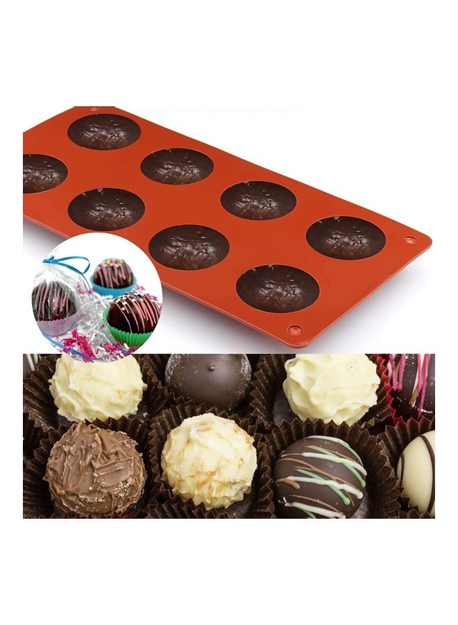 XiuWoo - Silicone Mold/ Bite Sized Chocolate Bombs Mold/ Round Dome Half Sphere Mold for Cake Baking, Jelly, Pudding, Mousse, Ice Cube Tray Red one sizecm - Image 1