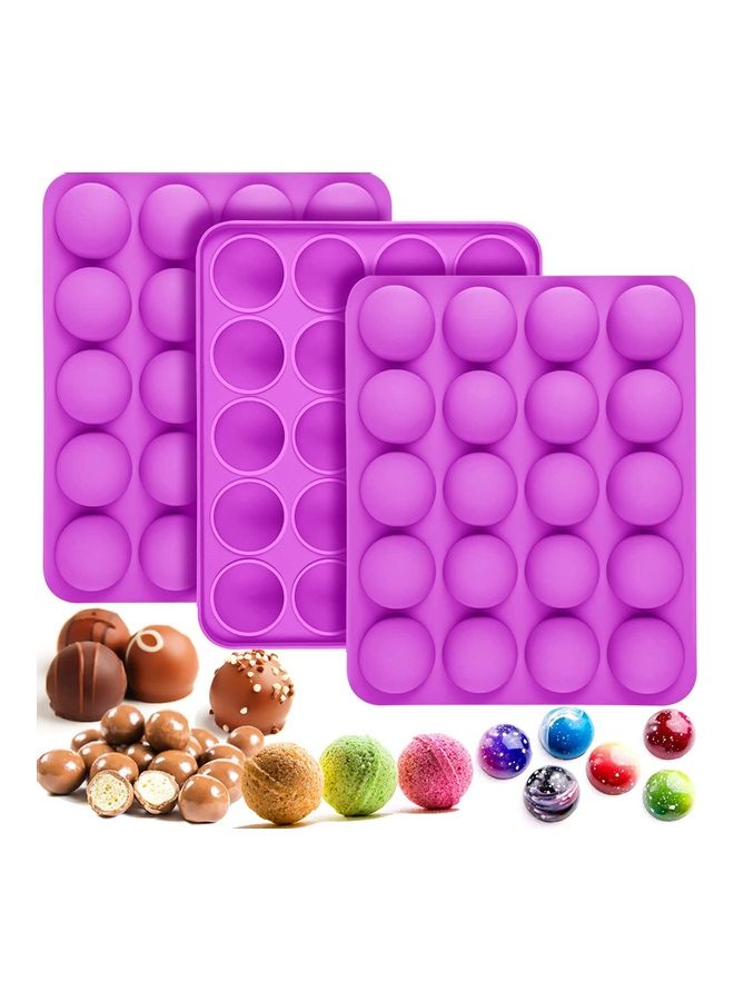 XiuWoo Silicone Mold/ Bite Sized Chocolate Bombs Mold/ Round Dome Half Sphere Mold multicolour one sizecm - Image 1