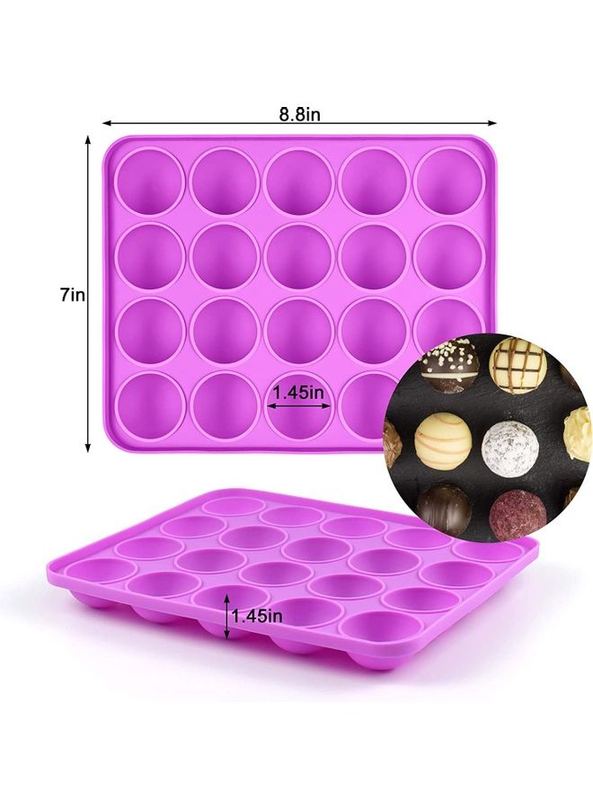 XiuWoo Silicone Mold/ Bite Sized Chocolate Bombs Mold/ Round Dome Half Sphere Mold multicolour one sizecm - Image 2