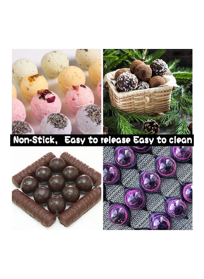 XiuWoo Silicone Mold/ Bite Sized Chocolate Bombs Mold/ Round Dome Half Sphere Mold multicolour one sizecm - Image 3