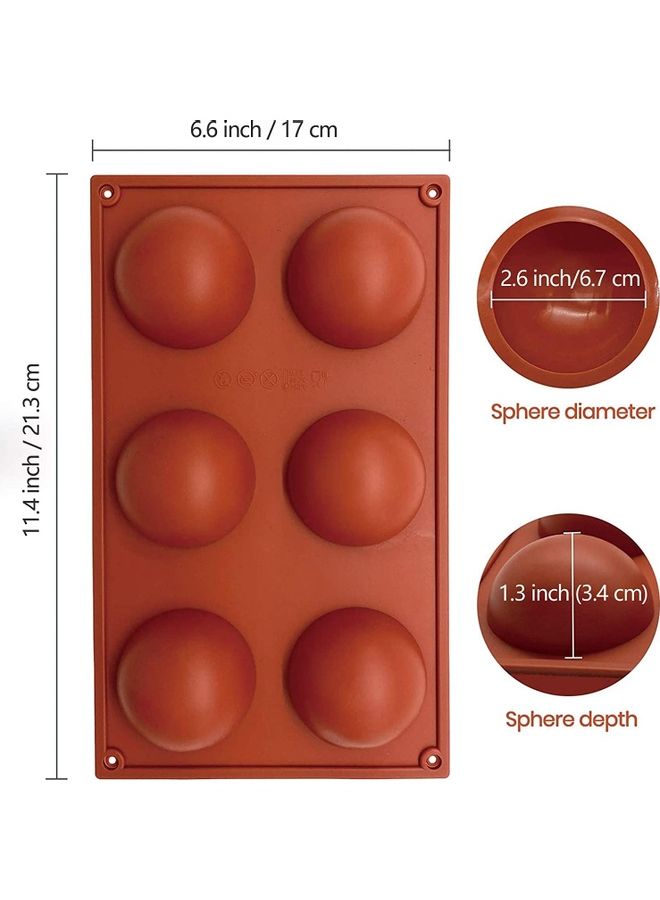 شو وو قالب من السيليكون للشوكولاتة، قالب الخبز من السيليكون بتصميم شبه كروي يصلح لصنع قنبلة الشوكولاتة الساخنة بنفسك، والكيك متعدد الألوان - Image 2