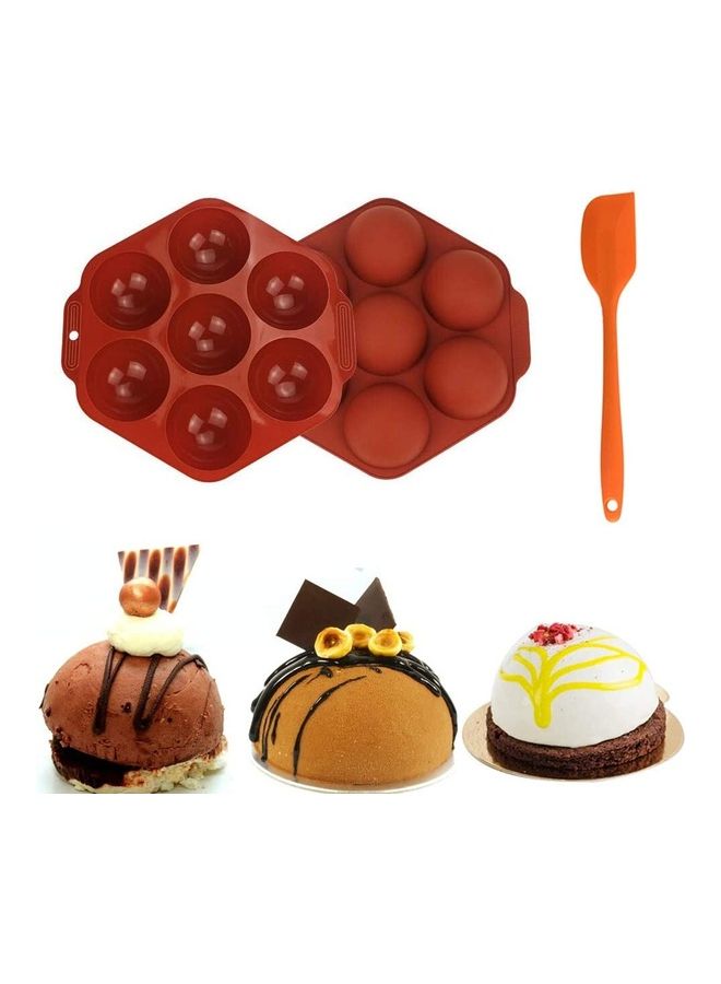 XiuWoo 2 Pack Hot Chocolate Bomb Molds Semi Sphere 6 Holes Silicone Mold for Baking Cake DIY, Candy, Pudding, Jelly Moulds multicolour - Image 1