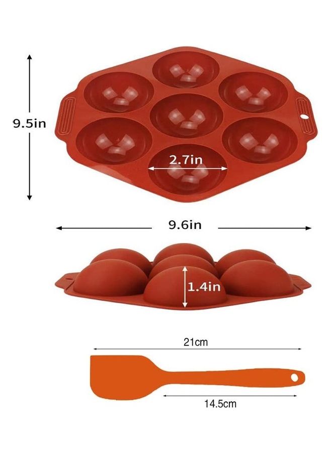 XiuWoo 2 Pack Hot Chocolate Bomb Molds Semi Sphere 6 Holes Silicone Mold for Baking Cake DIY, Candy, Pudding, Jelly Moulds multicolour - Image 2