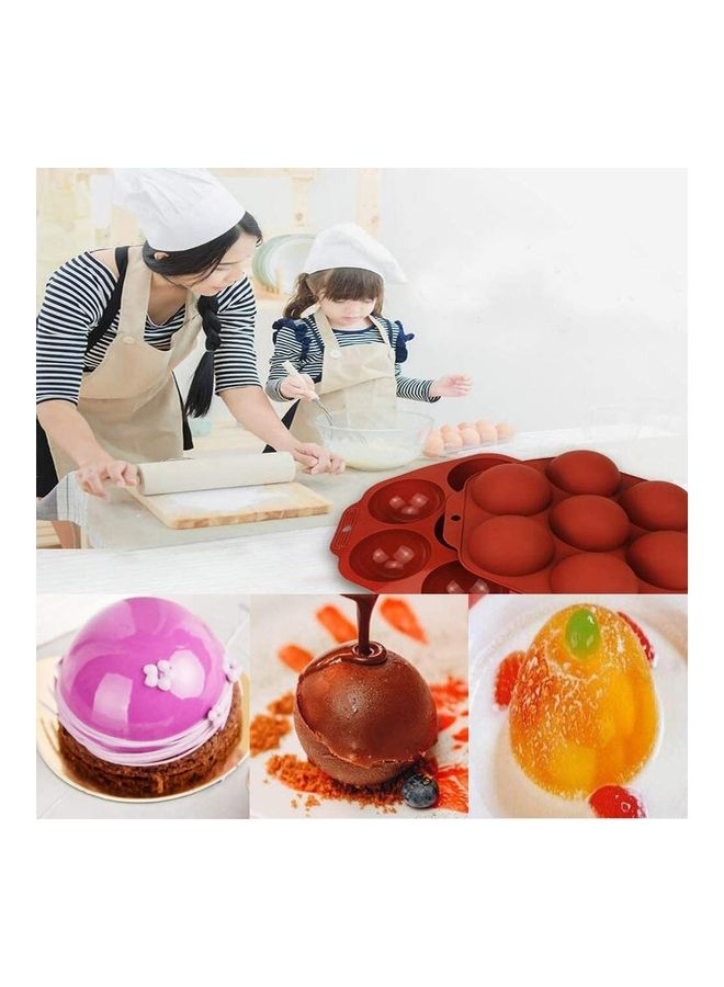 XiuWoo 2 Pack Hot Chocolate Bomb Molds Semi Sphere 6 Holes Silicone Mold for Baking Cake DIY, Candy, Pudding, Jelly Moulds multicolour - Image 5
