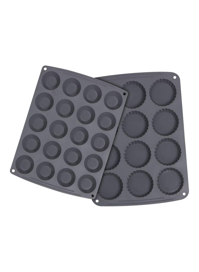 XiuWoo 2 Pack Hot Chocolate Bomb Molds Semi Sphere 6 Holes Silicone Mold for Baking Cake DIY, Candy, Pudding Black 14.05X10.63 and 12.20x9.72inch - Image 1