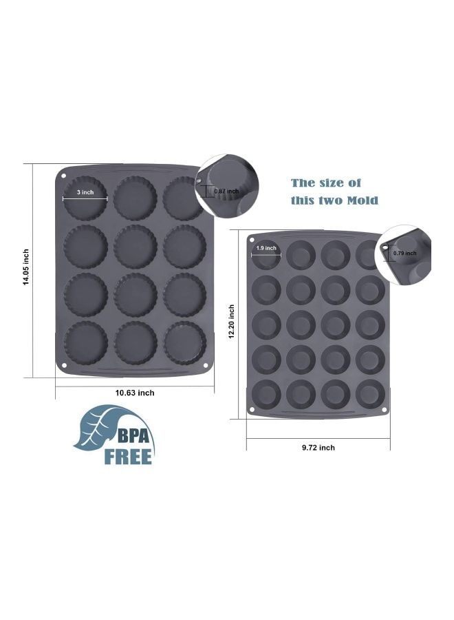 XiuWoo 2 Pack Hot Chocolate Bomb Molds Semi Sphere 6 Holes Silicone Mold for Baking Cake DIY, Candy, Pudding Black 14.05X10.63 and 12.20x9.72inch - Image 2