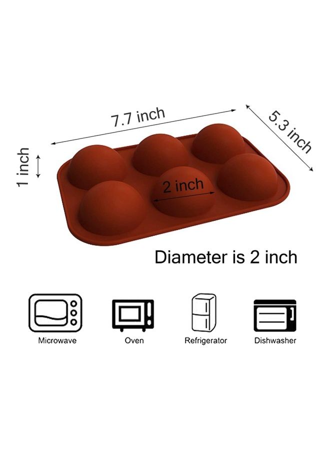 XiuWoo Silicone Baking Mold for Making Hot Chocolate Bomb, Dome Mousse, Cake, Jelly, Pudding Brown 3cm  - Image 5