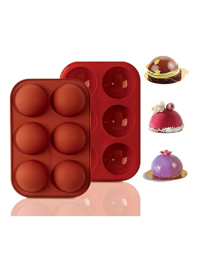 XiuWoo Silicone Mold for Chocolate , DIY Semi Sphere Silicone Baking Mold for Making Hot Chocolate Bomb multicolour - Image 1