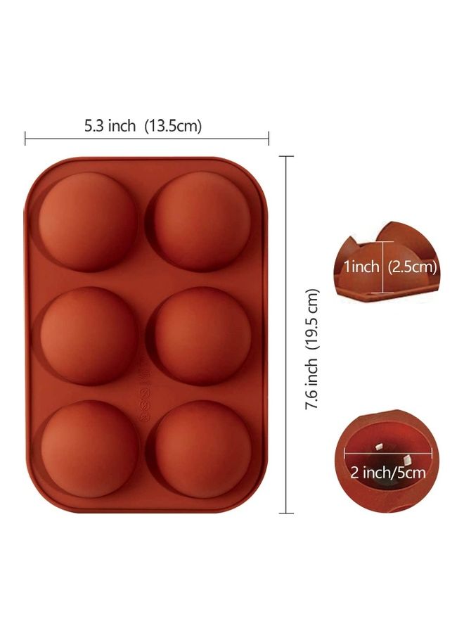 XiuWoo Silicone Mold for Chocolate , DIY Semi Sphere Silicone Baking Mold for Making Hot Chocolate Bomb multicolour - Image 2