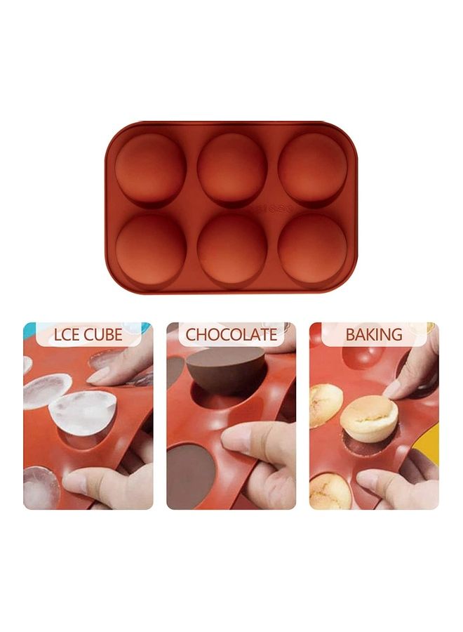 XiuWoo Silicone Mold for Chocolate , DIY Semi Sphere Silicone Baking Mold for Making Hot Chocolate Bomb multicolour - Image 4
