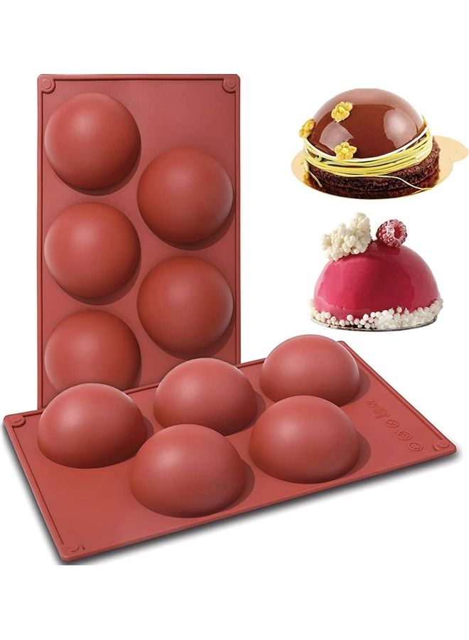 XiuWoo Silicone Mold for Chocolate , DIY Semi Sphere Silicone Baking Mold for Making Hot Chocolate Bomb,Cake multicolour - Image 1