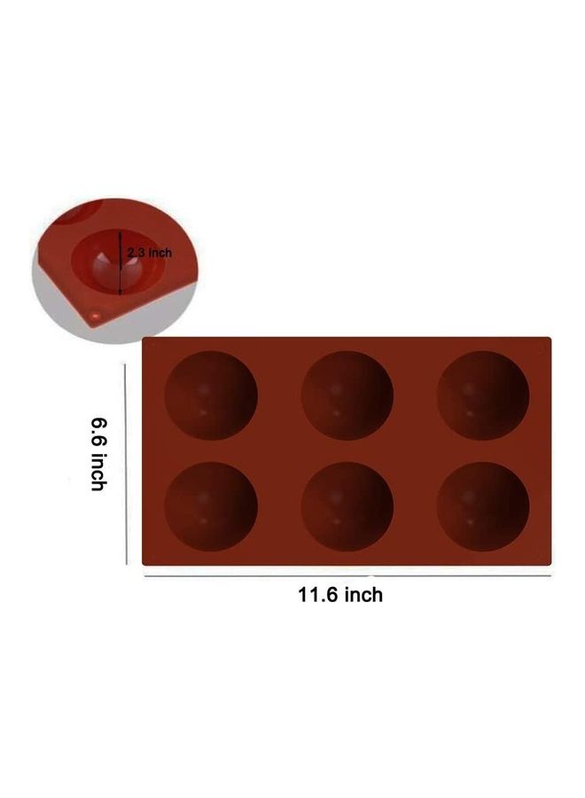 XiuWoo 2 Pack Hot Chocolate Bomb Molds Semi Sphere 6 Holes Silicone Mold for Baking Cake DIY, Candy, Pudding multicolour - Image 2