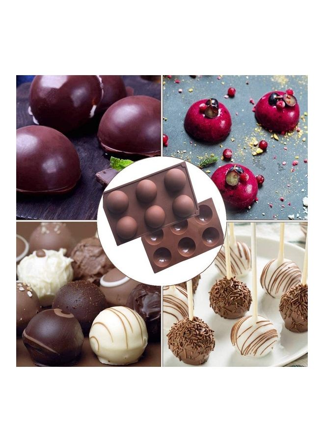 XiuWoo 2 Pack Hot Chocolate Bomb Molds Semi Sphere 6 Holes Silicone Mold for Baking Cake DIY, Candy, Pudding multicolour - Image 4