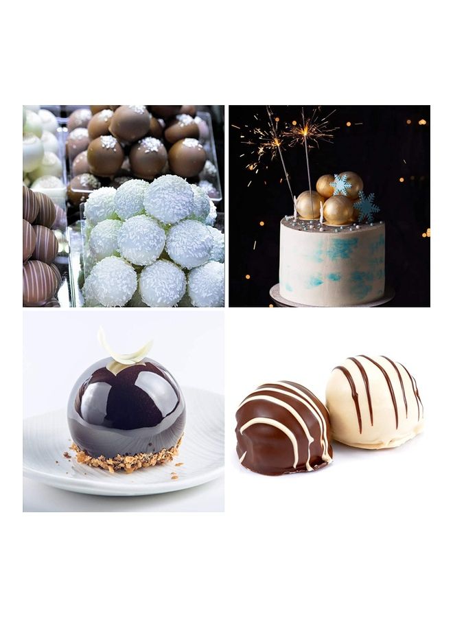 XiuWoo Silicone Mold/ Bite Sized Chocolate Bombs Mold/ Round Dome Half Sphere Mold multicolour one sizecm - Image 5